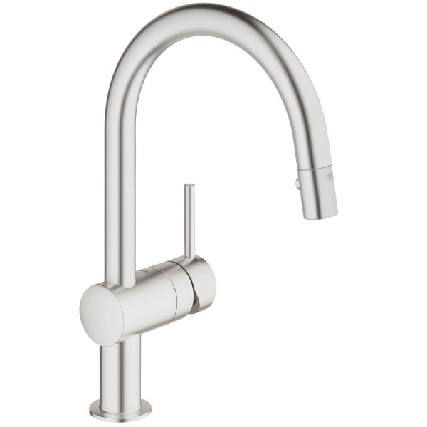 Grohe Minta 32321DC0 Einhebel-Spültischarmatur DN 15 mit C-Auslauf Armatur supersteel