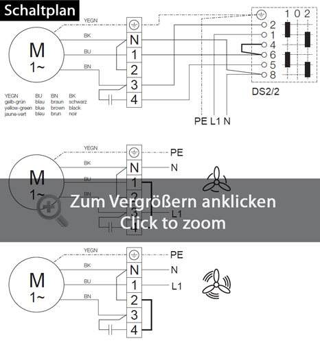 Helios RR 125 C Rohrventilator 