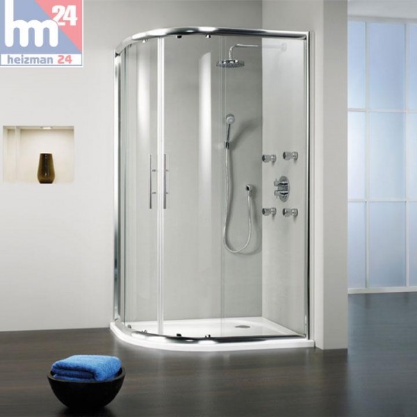 HSK Solida Gleittür Runddusche 4-teilig Höhe 200 cm Radius = 500