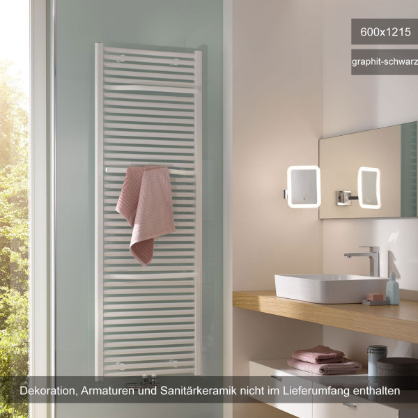 HSK Line Plus Designheizkörper 600x1215 mm graphit-schwarz