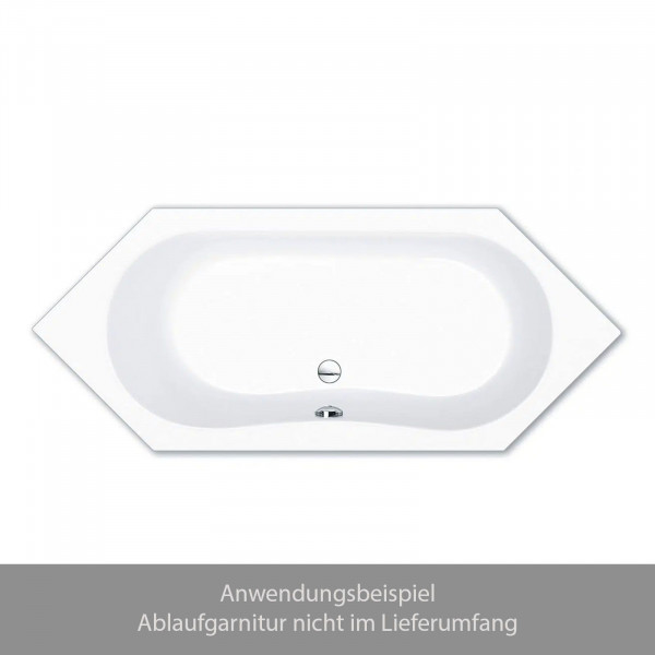 repaBAD Alicante 6-eckig Badewanne aus Acryl 180x80 in weiß 0025501
