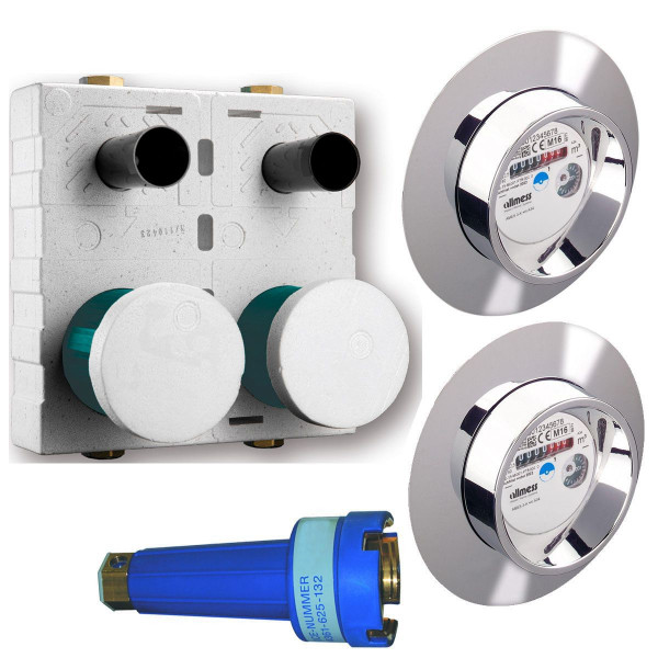 Wittigsthal UP Set Montageblock UP-fix Clever easy 20/2-A 4251795229459 inkl. Allmess Wasserzähler