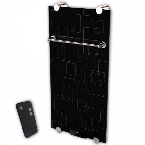 Glasheizkörper/Designheizkörper Quadro 1000x500x11 mm 500 Watt inkl. Fernbedienung