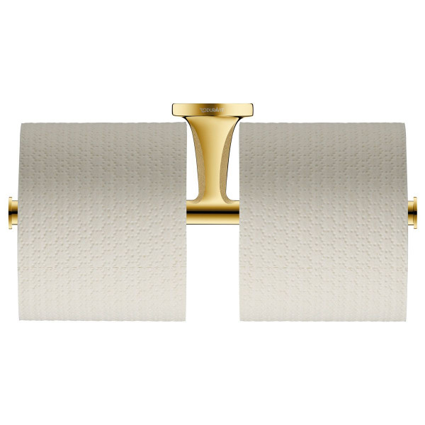 Duravit Doppelpapierrollenhalter Starck T gold glänzend 0099383400