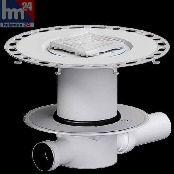 Dallmer Dünnbett-Bodenablauf Set 42 VE Ablaufstutzen seitlich DN 50 100 x 100 mm 513151