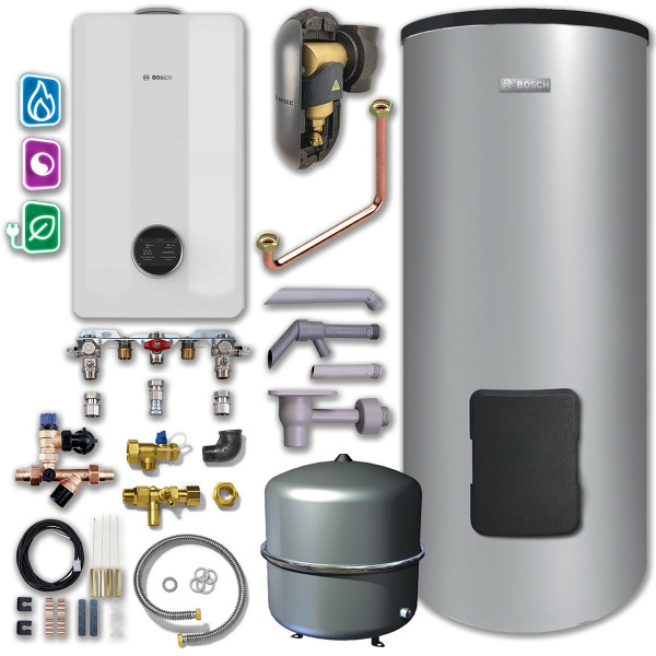 Bosch Compress Hybrid 5800iG Wärmepumpen-Hybridpaket 17kW 7739624824 inkl. 180L Speicher