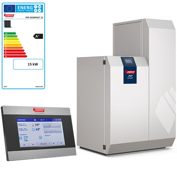 NMT PKP-K 15 Pelletkessel Kompakt Kessel 15 kW inkl. Touchscreensteuerung