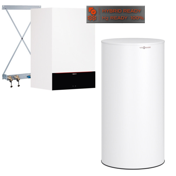 Viessmann Vitodens Paket 200-W B2HH Gas-Brennwerttherme 25kW inkl. Speicher Vitocell 160L Z029794