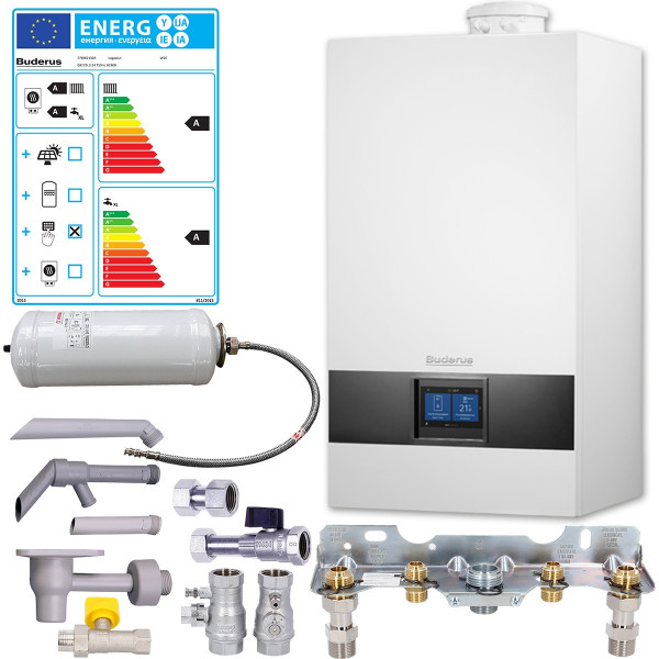 Buderus Logamax Plus Paket W26 GB172i.2 T50 Gas-Brennwert-Therme 22kW Erdgas 2E 7739621326