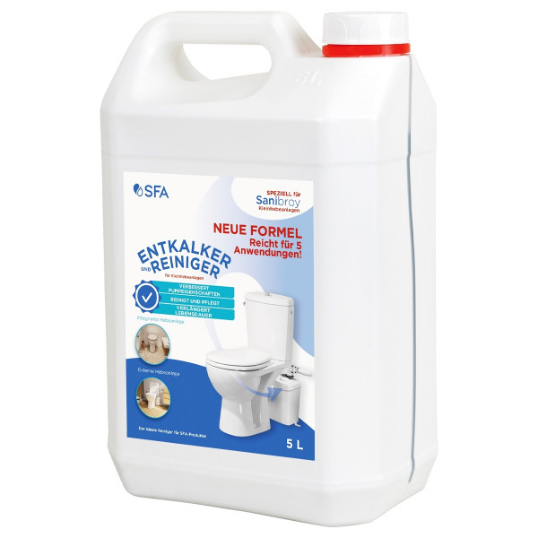 SFA Sanibroy Spezialreiniger/Entkalker für Kleinhebeanlagen im 5 Liter Kanister X2910N5