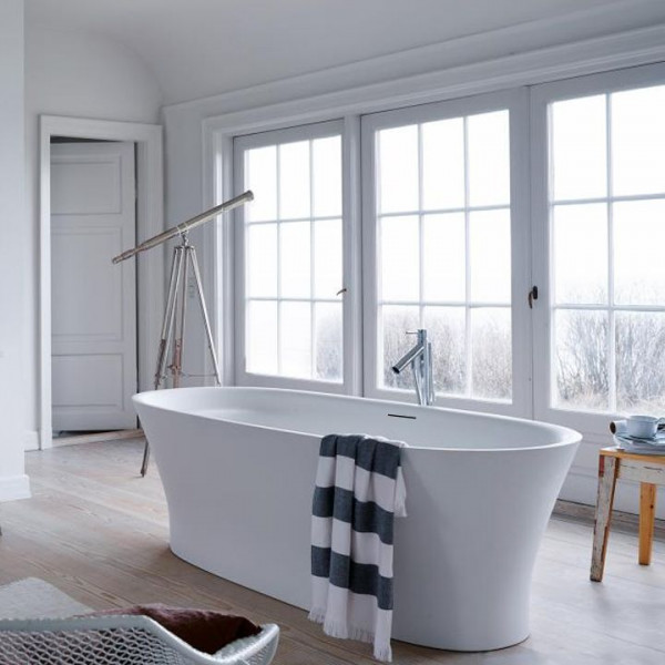 Duravit Cape Cod freistehende Oval Badewanne 185,5x88,5cm aus Mineralguss 700330000000000