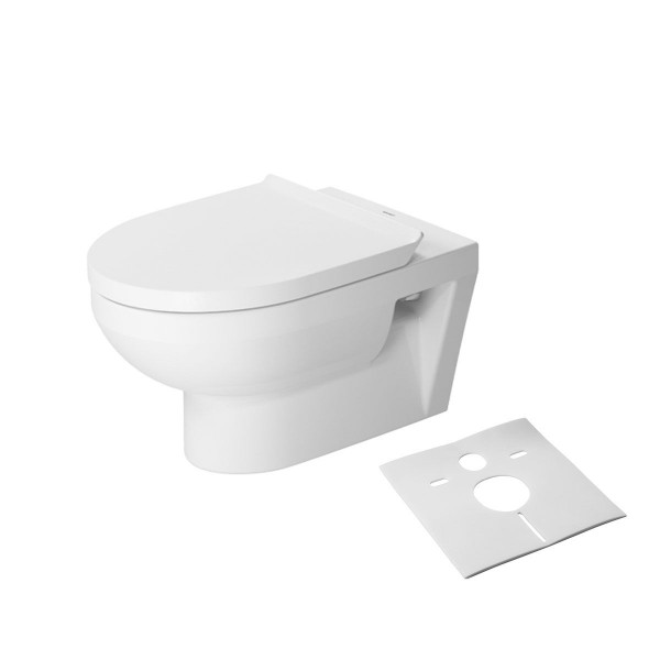 Duravit No.1 Wand-WC Duravit Rimless® Set 45620900A1 inkl. WC-Sitz und Schallschutz