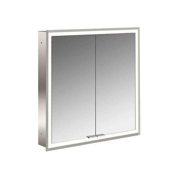 EMCO Lichtspiegelschrank prime 600 mm Unterputzmodell mit Lichtpaket Rückwand weiß 949706171