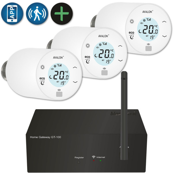 Blossom-ic Starter Kit Avalon+ Tres Set APTS-3980 Gateway inkl. 3 Thermostate