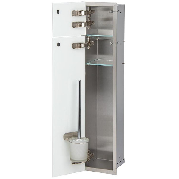 WC-Modul 9319416 Unterputz 180x825 mm Einbauschrank Weiß u. Grau Anschlag links