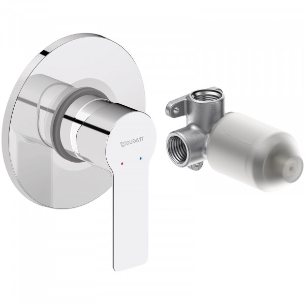 Duravit D-Code Einhebel-Brausemischer Unterputz Set chrom DC4210007010