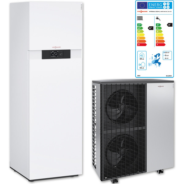 Viessmann Vitocal 222-S Split-Luft-Wasser-Wärmepumpe 10kW Z015349 inkl. Vitotronic 200