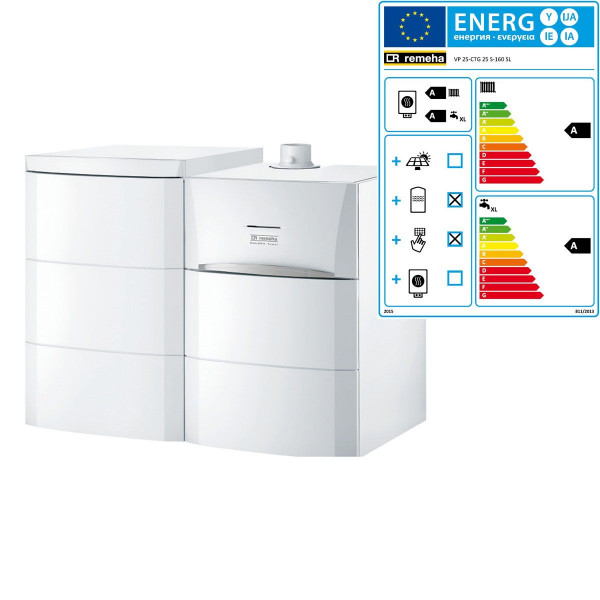 Remeha Gas-Brennwert-Wärmezentrale Calora Tower Gas 25 S mit Beistellspeicher BS 160 SL