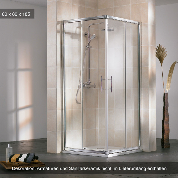 HSK Favorit Duschkabine Eckeinstieg 4-teilig 80x80x185cm