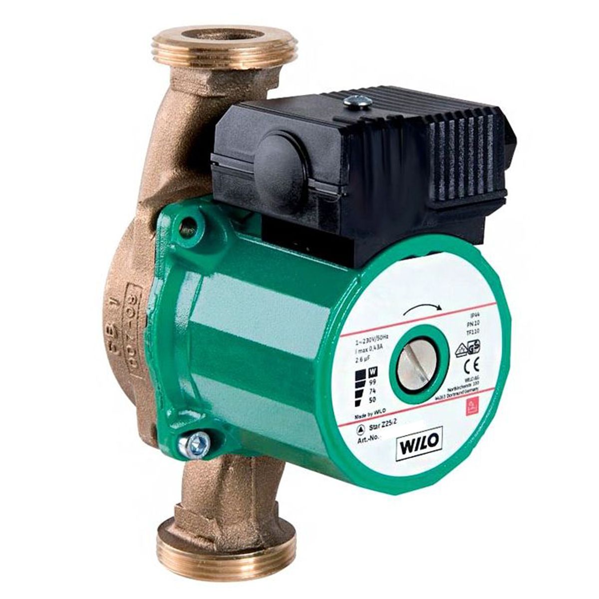 Wilo Star-Z 25/2 Zirkulationspumpe 180 mm 4029062 | Umwalzpumpen ...