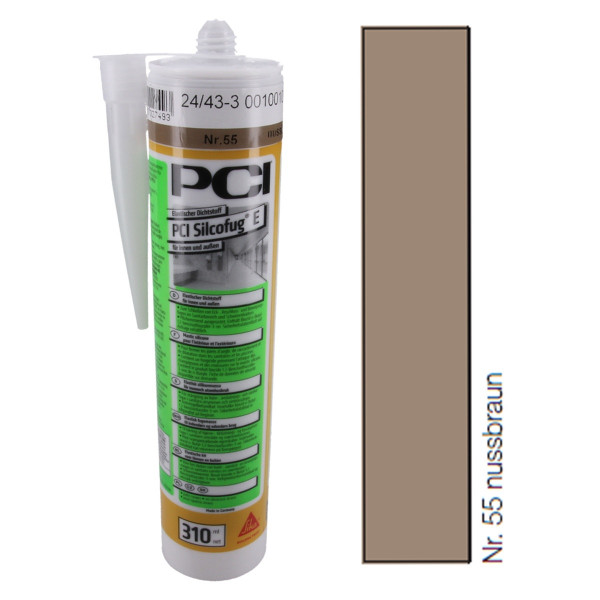 PCI Silcofug® E 1x310 ml 2749/3 Silikon nussbraun Nr.55