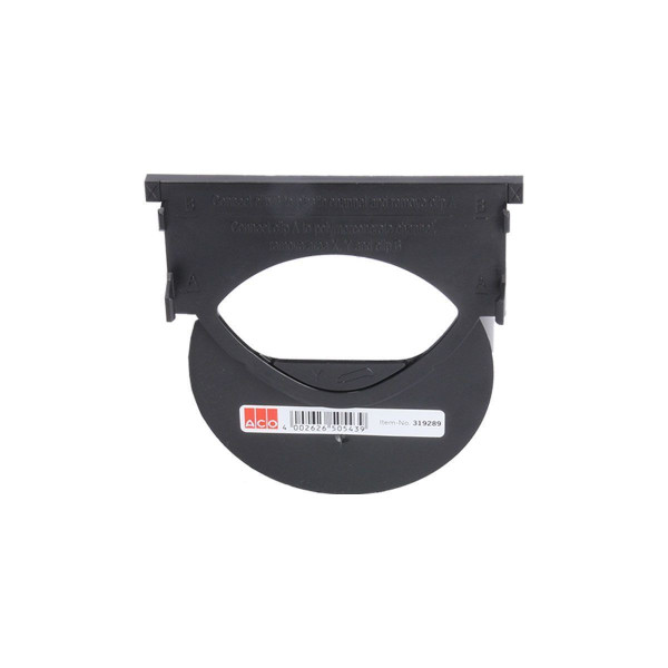 ACO Stirnwand mit Stutzen DN 100 schwarz 319289 passend für Hexaline 2.0
