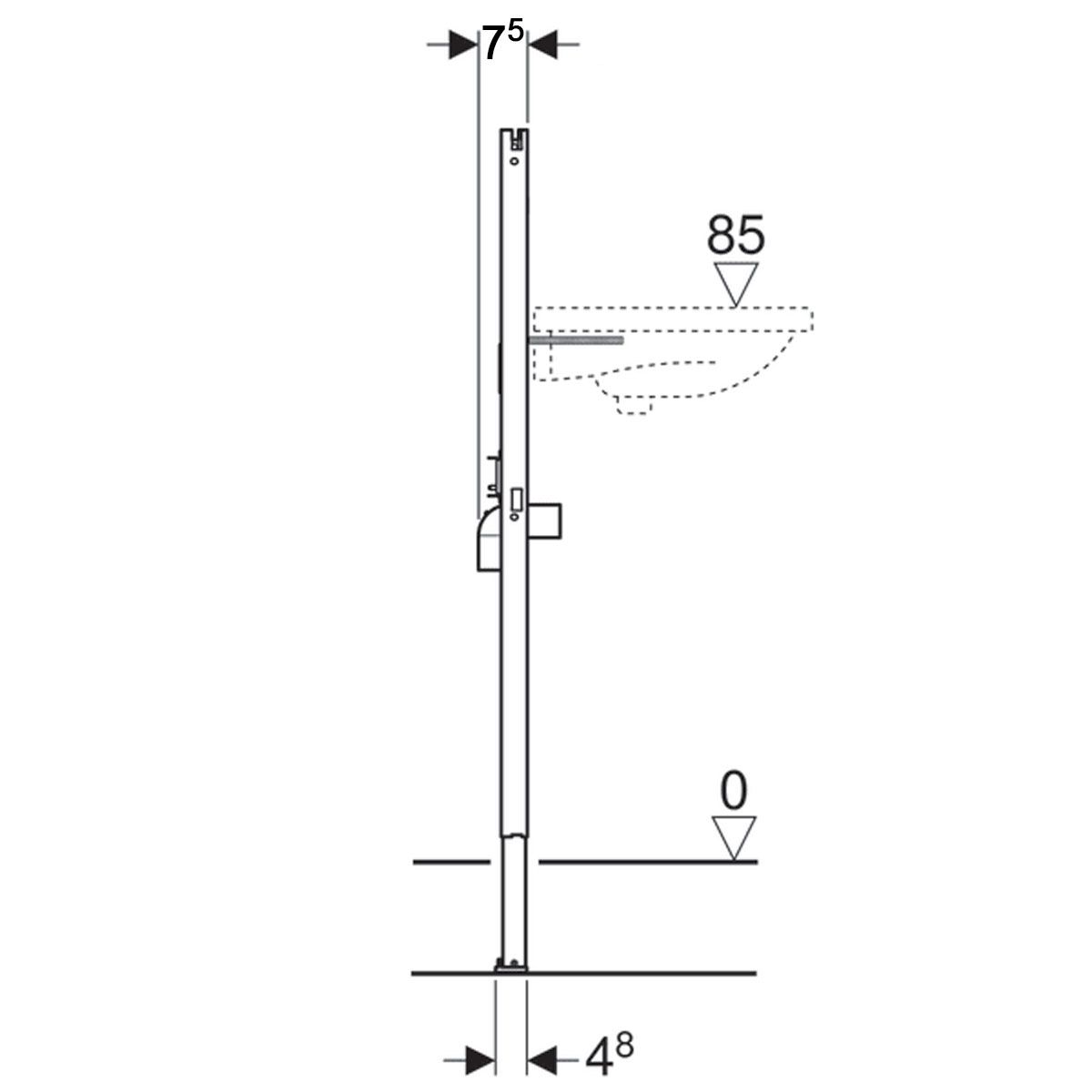 Geberit Duofix Set Vorwandel. Waschtisch WC Spülkasten 458103001 458404001 