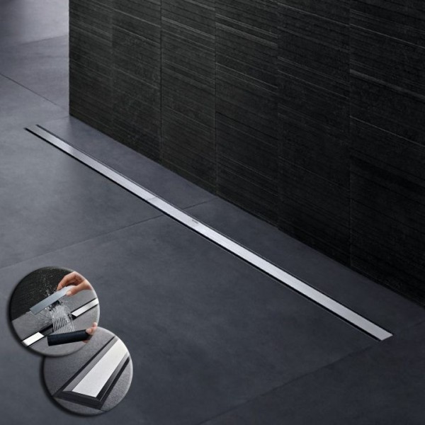 Geberit CleanLine20 Duschrinne 30-90 cm ablängbar 154.450.KS.1 poliert/gebürstet inkl. Rohbauset