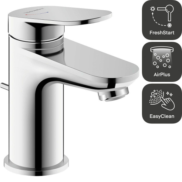 Duravit Wave Einhebel-Waschtischmischer Größe S Chrom mit Zugstange WA1011001010