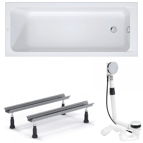 Duravit D-Code Acryl Badewanne 170x70x47 cm inkl. Wannenfuß + Ablauf Multiplex