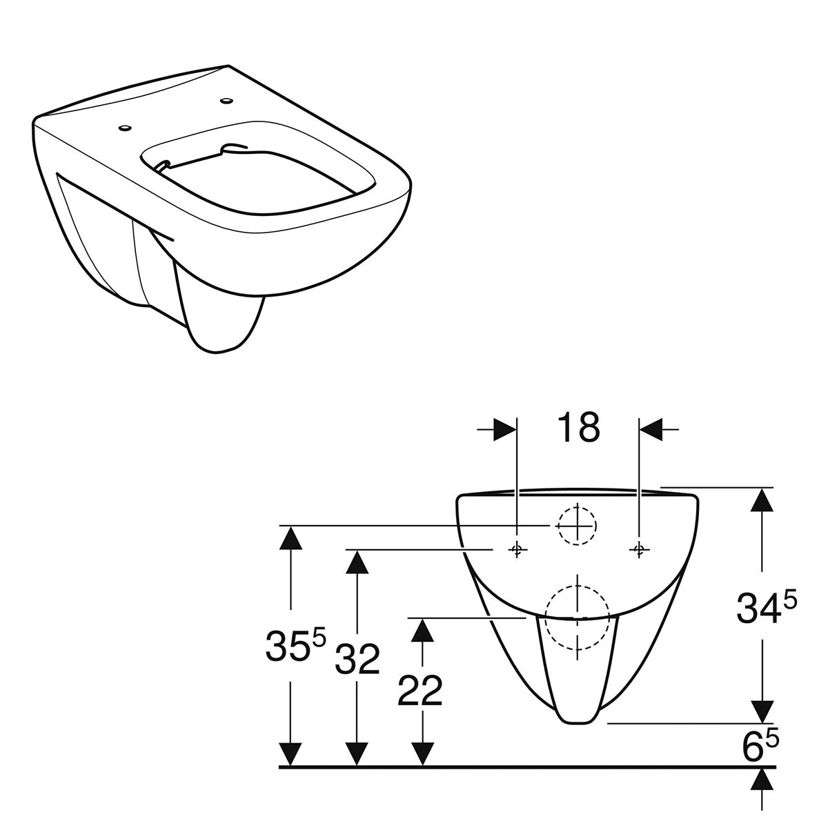 Geberit Keramag Renova Plan Wandtiefspül-WC spülrandlos KeraTect® 202170600  inkl. WC-Sitz | Heizman24 - Handel für Haus- und Gebäudetechnik