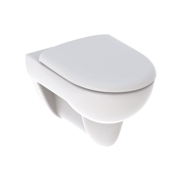 Geberit Renova Set Wand Tiefspül WC mit Spülrand und WC Sitz in Weiß