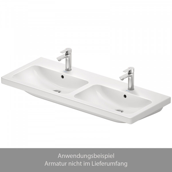 Duravit D-Code Doppelwaschtisch Weiß 1200 mm 24001200002