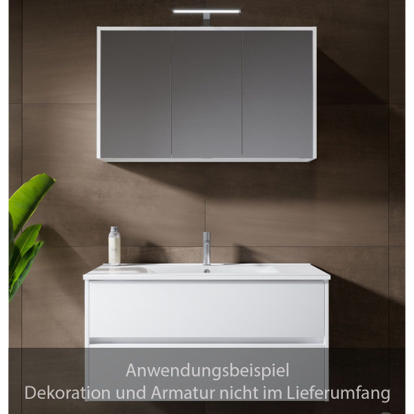 Riho Porto Wave Badmöbel-Set 100 cm mit Spiegelschrank und LED-Beleuchtung F014063
