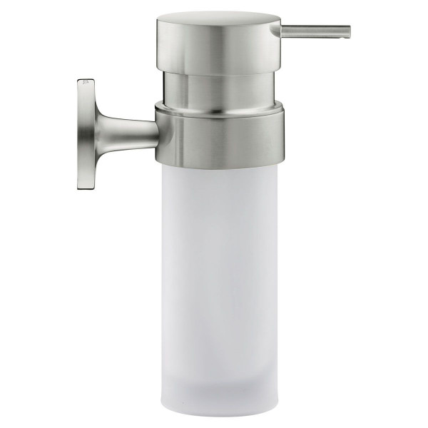 Duravit Seifenspender Starck T edelstahl gebürstet 099357000 inkl. Glas weiss matt