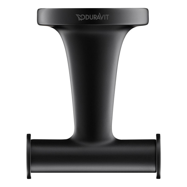 Duravit Handtuchhaken doppelt in schwarz matt Serie Starck T 0099304600