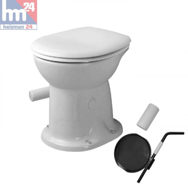 Duravit Duraplus Trocken-WC 0180010000 inkl. Klappengarnitur 0050230000 und WC-Sitz