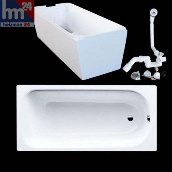 Kaldewei Badewanne Saniform Plus 170x75 Perleffekt mit Styroporträger