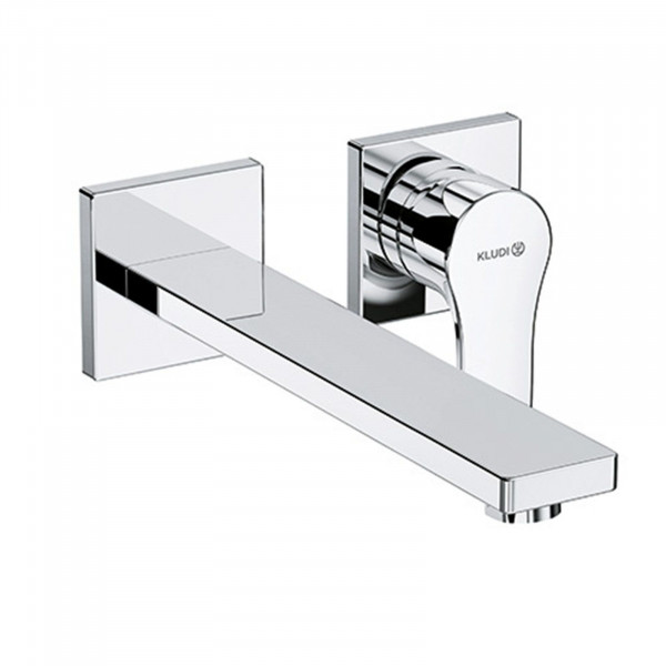 Kludi ZENTA SL Einhandmischer für Waschtisch mit 2-Loch Ausladung, zweiteilige Rosette 230 mm chrom
