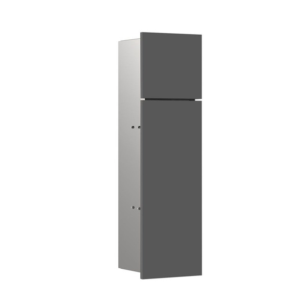 EMCO Asis Module Pure f. Toilettenbürstengarnitur Unterputz diamantgrau 975551502 Türanschlag links