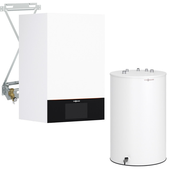 Viessmann Vitodens Paket 200-W Gas-Brennwerttherme 11kW B2HF 7" Display inkl. Speicher 150L Z022011