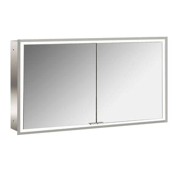 EMCO Lichtspiegelschrank prime 1300 mm Unterputzmodell mit Lichtpaket Rückwand weiß 949706195