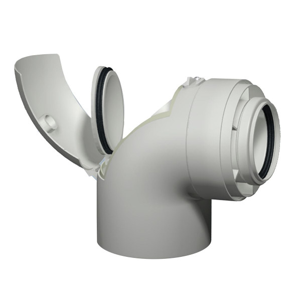 Viessmann 7373229 AZ-Revisionsbogen 87° DN 60/100 in weiß