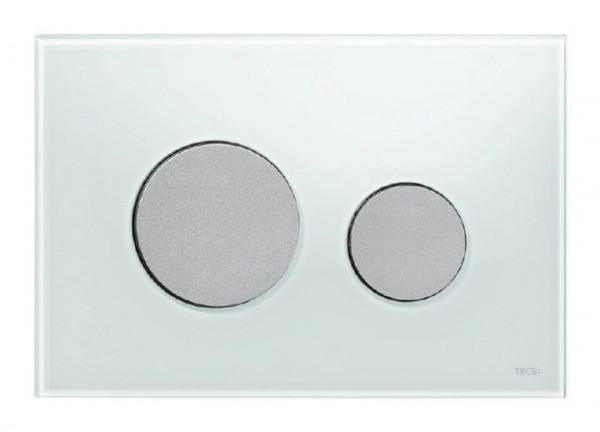 TECEloop Glas Betätigungsplatte weiß/chrom matt 9240659