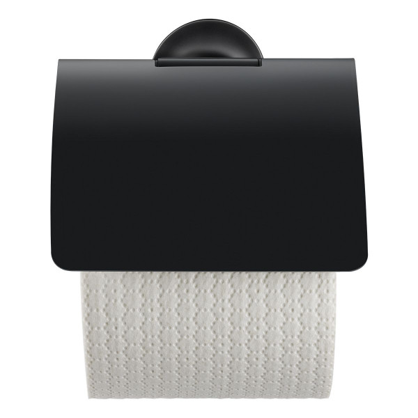 Duravit Papierrollenhalter mit Deckel Schwarz Matt Serie Starck T 0099404600