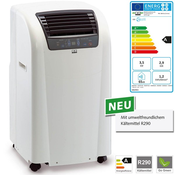 Remko RKL 360 Eco Raumklimagerät 3,5 kW mobile Klimaanlage Klimagerät 1616360