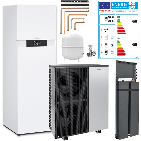 Viessmann Vitocal 222-A Monoblock-Luft-Wasser-Wärmepumpe 12,6kW Z017621 inkl. Vitotronic 200