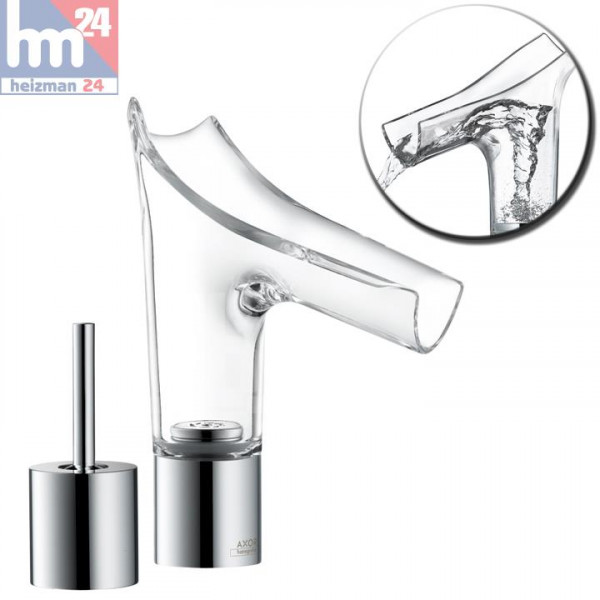 Hansgrohe Axor Starck V Zweiloch-Waschtischarmatur 110 aus Kristallglas und Metall 12115000