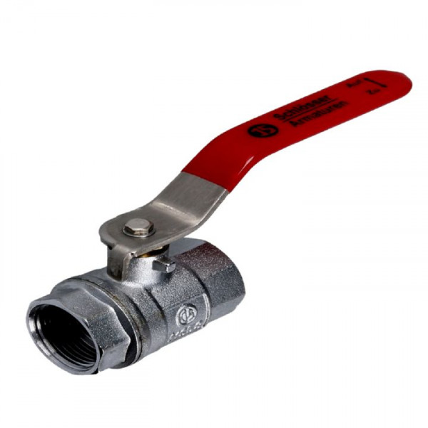 Schlösser Kugelhahn Standard IG 1/2" Messing matt verchromt Absperrventil Absperrhahn