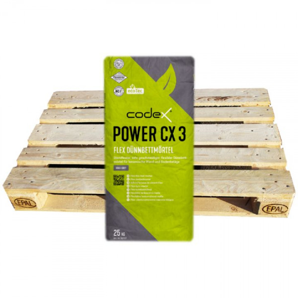 codex Power CX 3 42 Sack a 25kg 52107 flexibler Dünnbettmörtel